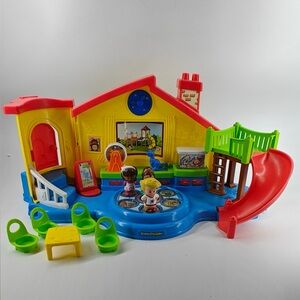 Fisher-Price Little People Playhouse with Red, Blue, and Green
